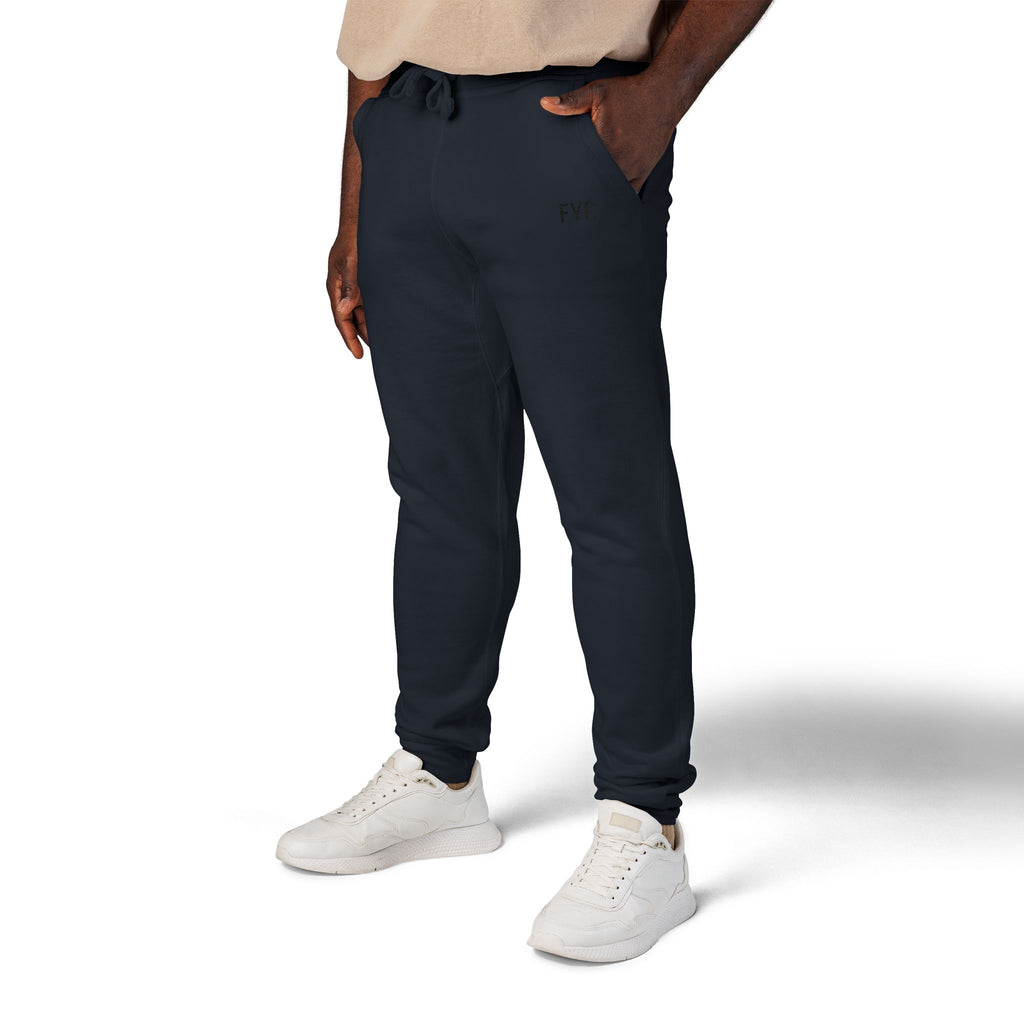 FYC Embroidered Fleece Sweatpants — Cozy Casual Joggers