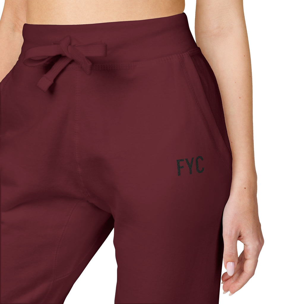 FYC Embroidered Fleece Sweatpants — Cozy Casual Joggers
