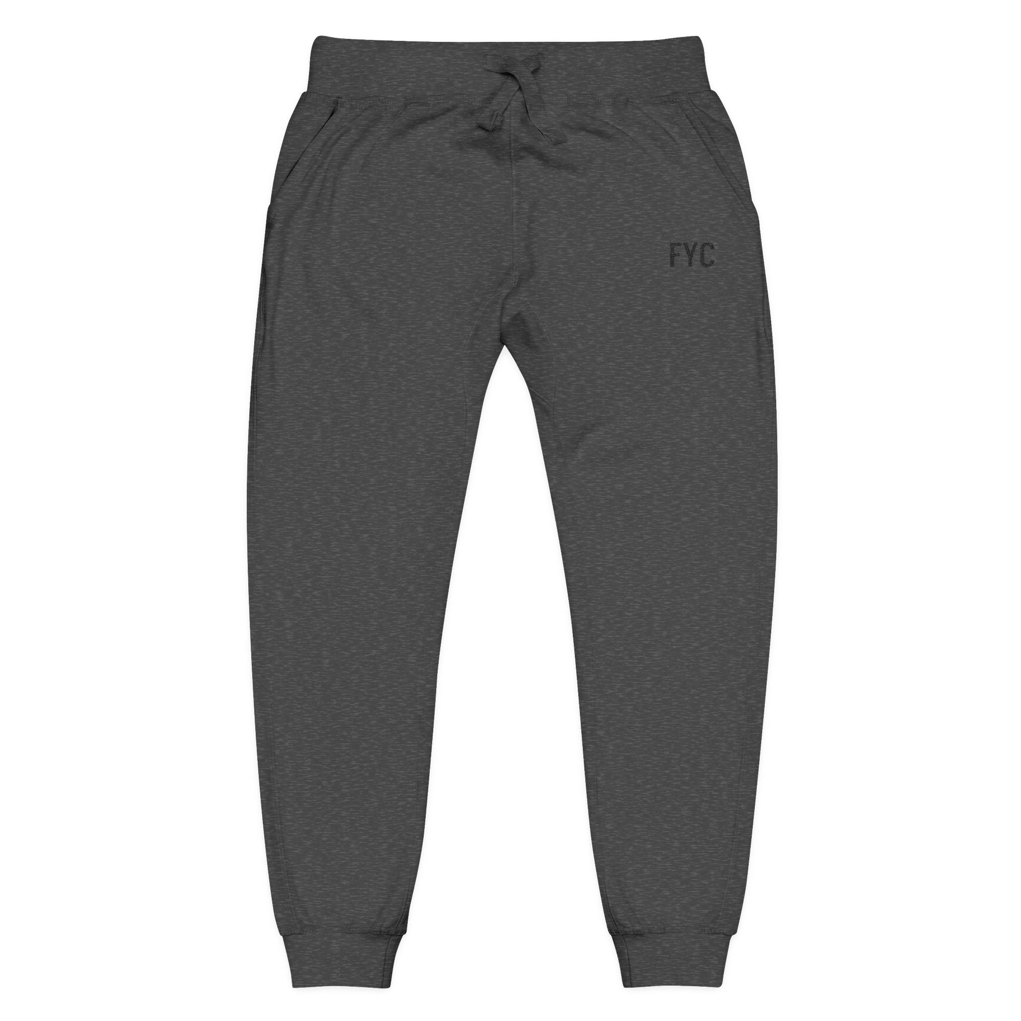 FYC Embroidered Fleece Sweatpants — Cozy Casual Joggers