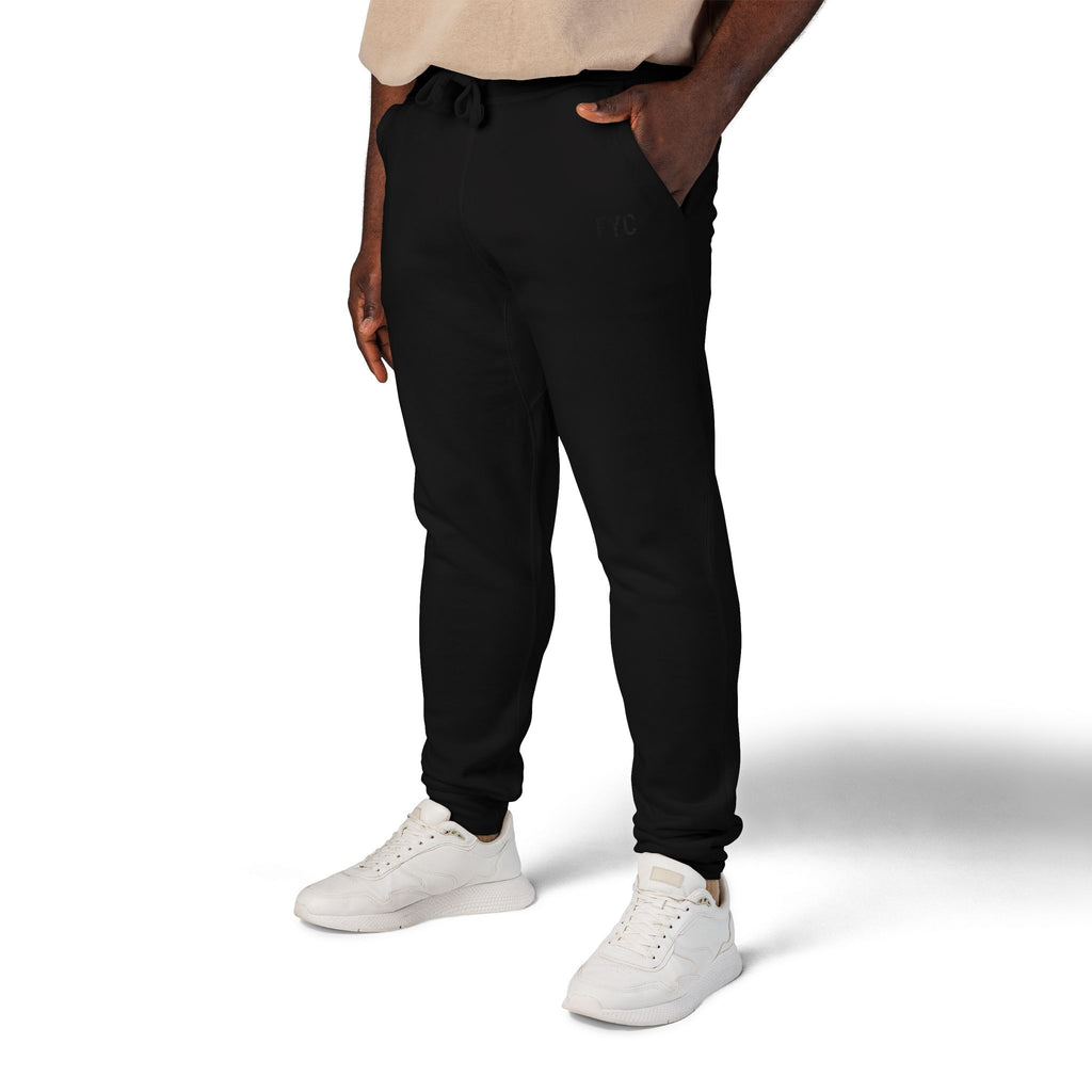 FYC Embroidered Fleece Sweatpants — Cozy Casual Joggers