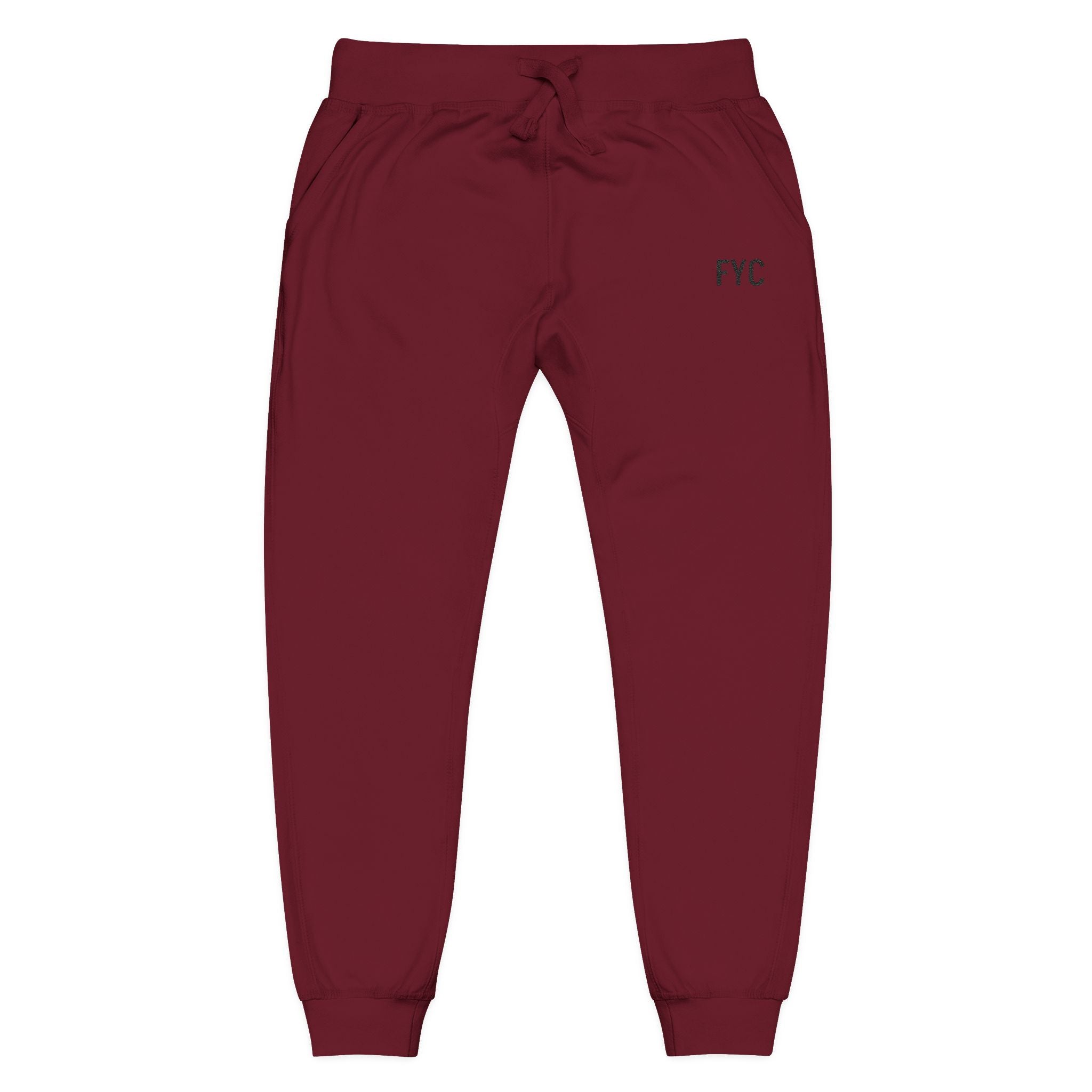 FYC Embroidered Fleece Sweatpants — Cozy Casual Joggers