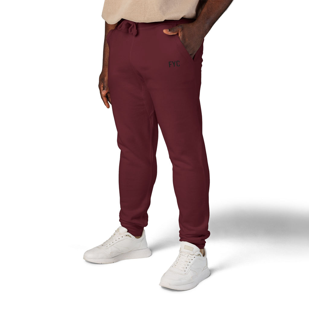 FYC Embroidered Fleece Sweatpants — Cozy Casual Joggers