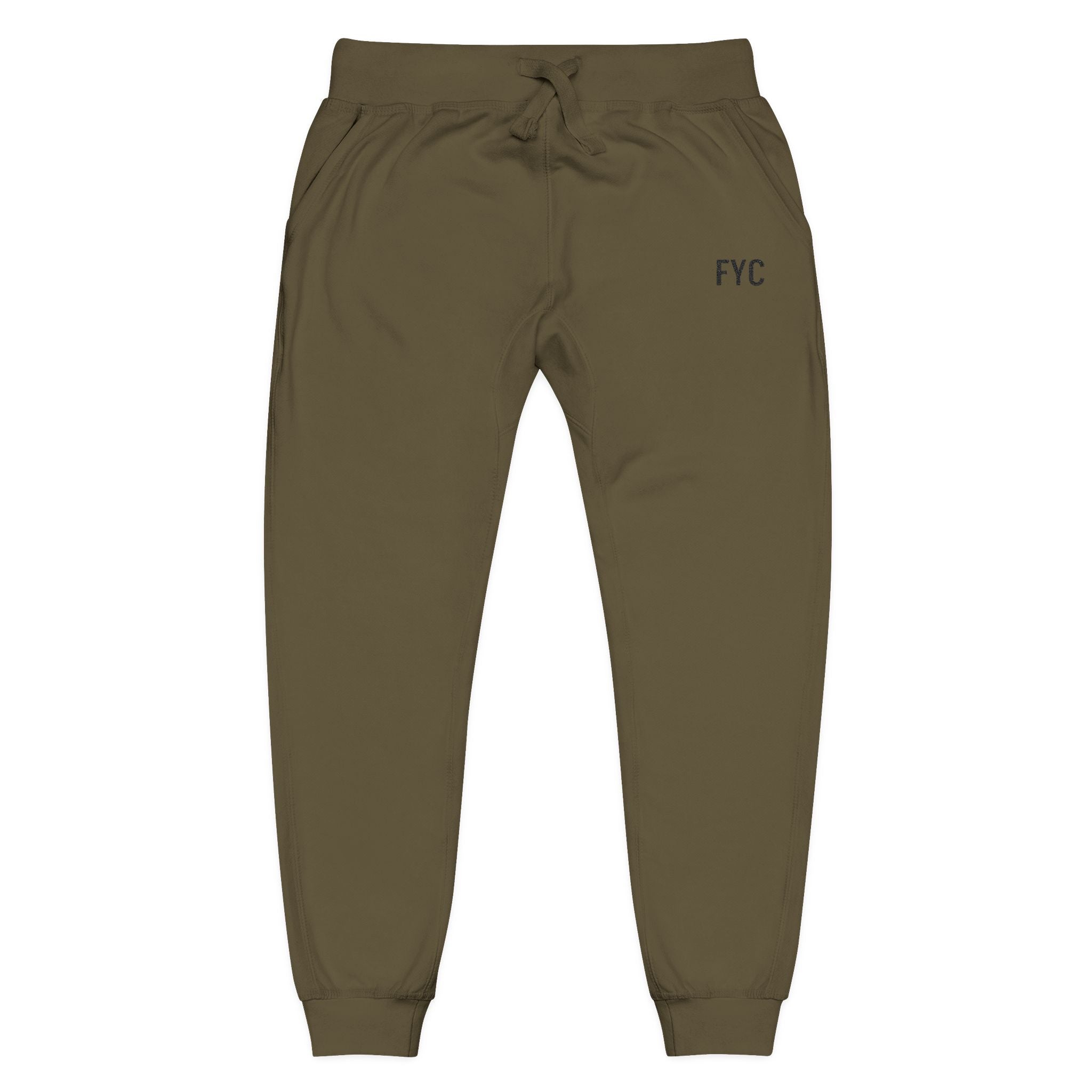 FYC Embroidered Fleece Sweatpants — Cozy Casual Joggers