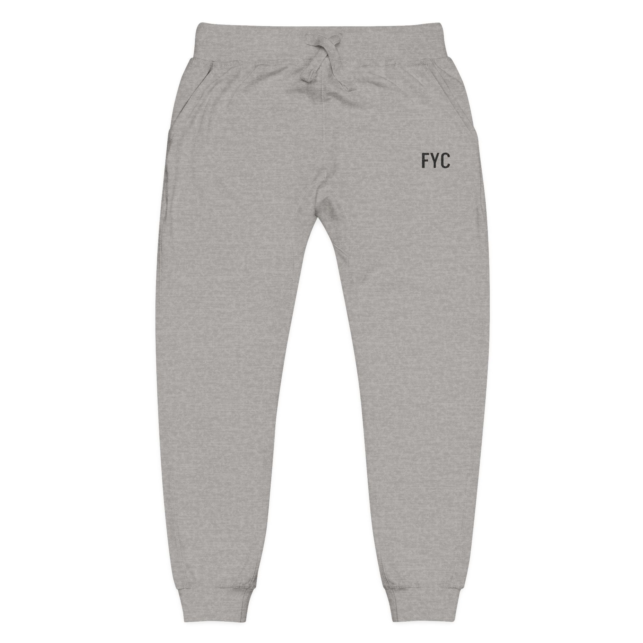 FYC Embroidered Fleece Sweatpants — Cozy Casual Joggers