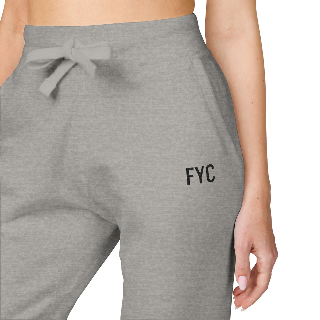 FYC Embroidered Fleece Sweatpants — Cozy Casual Joggers